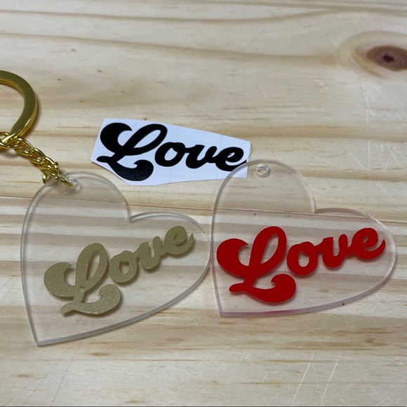 Acrylic Heart Keychain - Picture 2 of 7